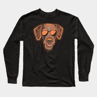 Neon Wirehaired German Pointer Vibe Long Sleeve T-Shirt